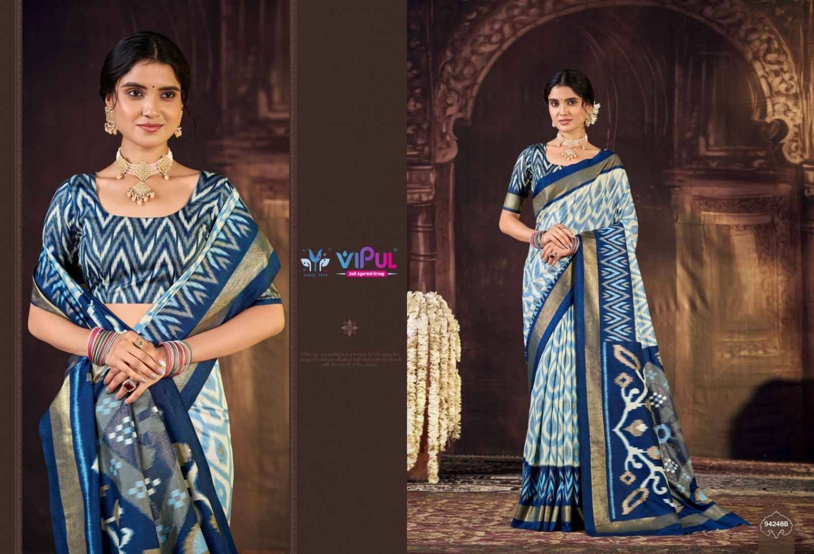 Sentosa silk Vol 12 94248 Series By Vipul Fashion Indian Traditional Wear Collection Beautiful Stylish Fancy Colorful Party Wear & Occasional Wear Weightless Sarees At Wholesale Price